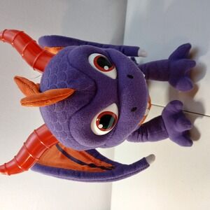 Just Play Spyro Stuffed Plush Animal Toy Dragon Purple Orange Wing Red Horns 15"